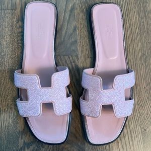 HERMES Crystal Oran Slides